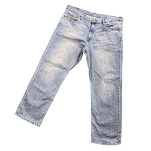 Wrangler Relaxed Fit Jeans Mens 40x30 Light Wash Denim Stretch Casual Workwear